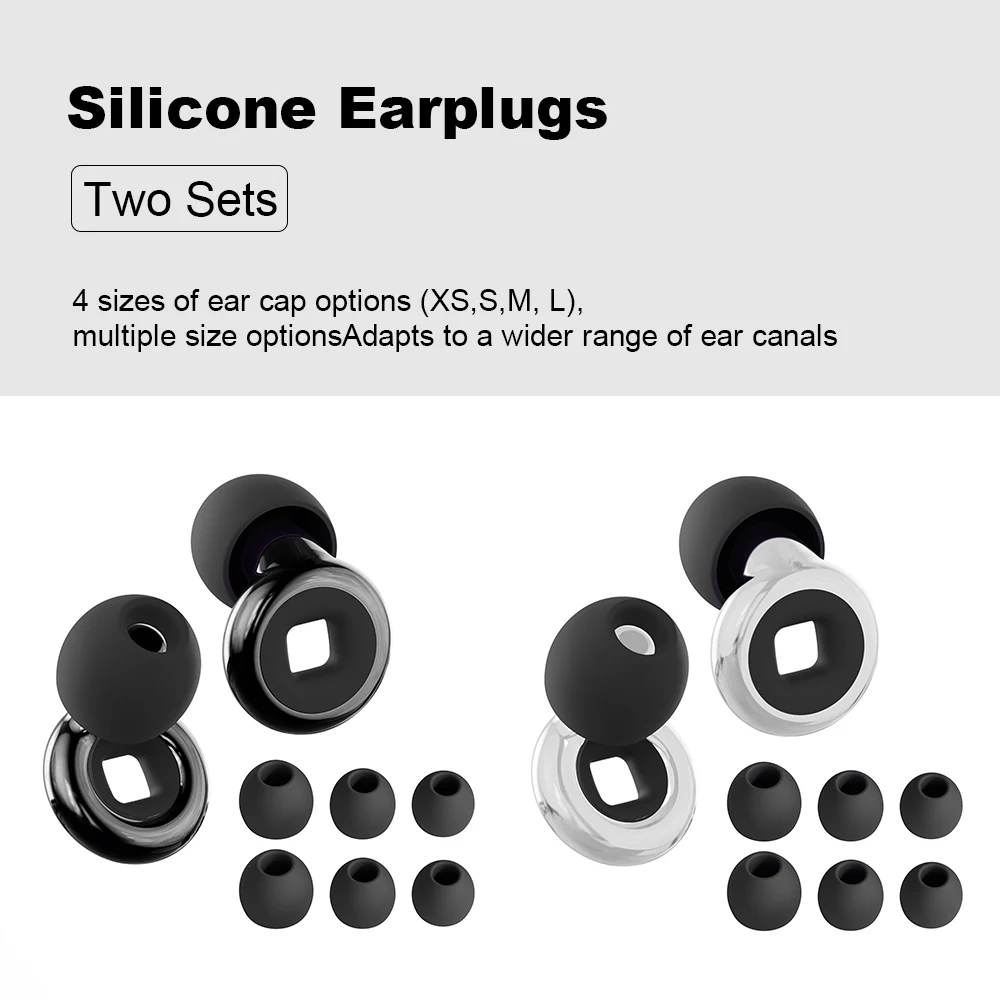 HUAK 2 juegos de tapones para los oídos con reducción de ruido: protección auditiva con alta fidelidad para montar, días lluviosos y viajes