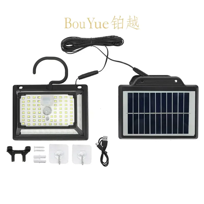 Solar Wall Light Outdoor Waterproof Motion Sensor Split Clip Lamp for Garden Patio Home Security Lighting