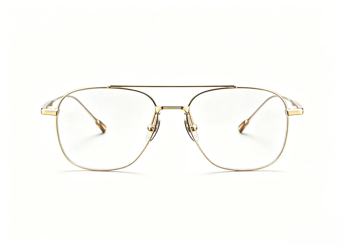 Classic large frame pure titanium optical eyeglass frame for men's myopia prescription glasses, non spherical resin lens CR-39