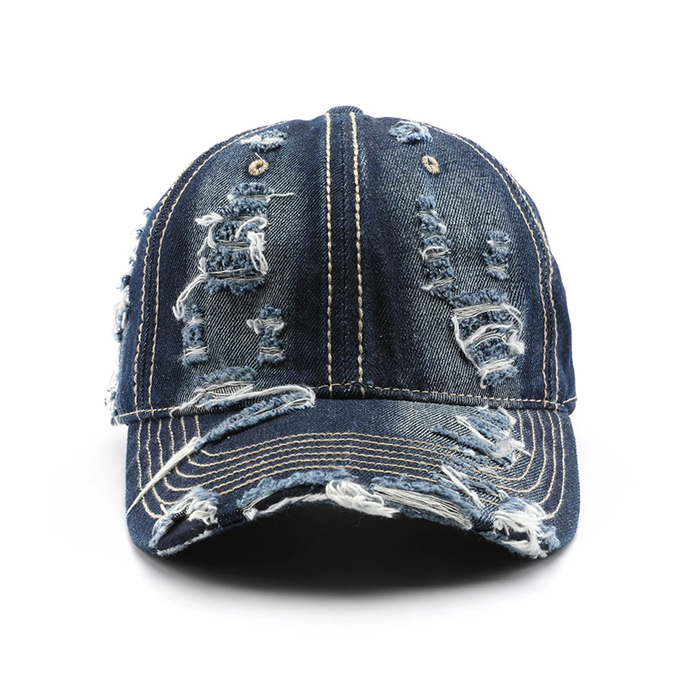 FS Vintage American Street Denim Baseball Cap Snapback Hip Hop Caps For Men Black Blue Women Brand Designer Hat Casquette Homme
