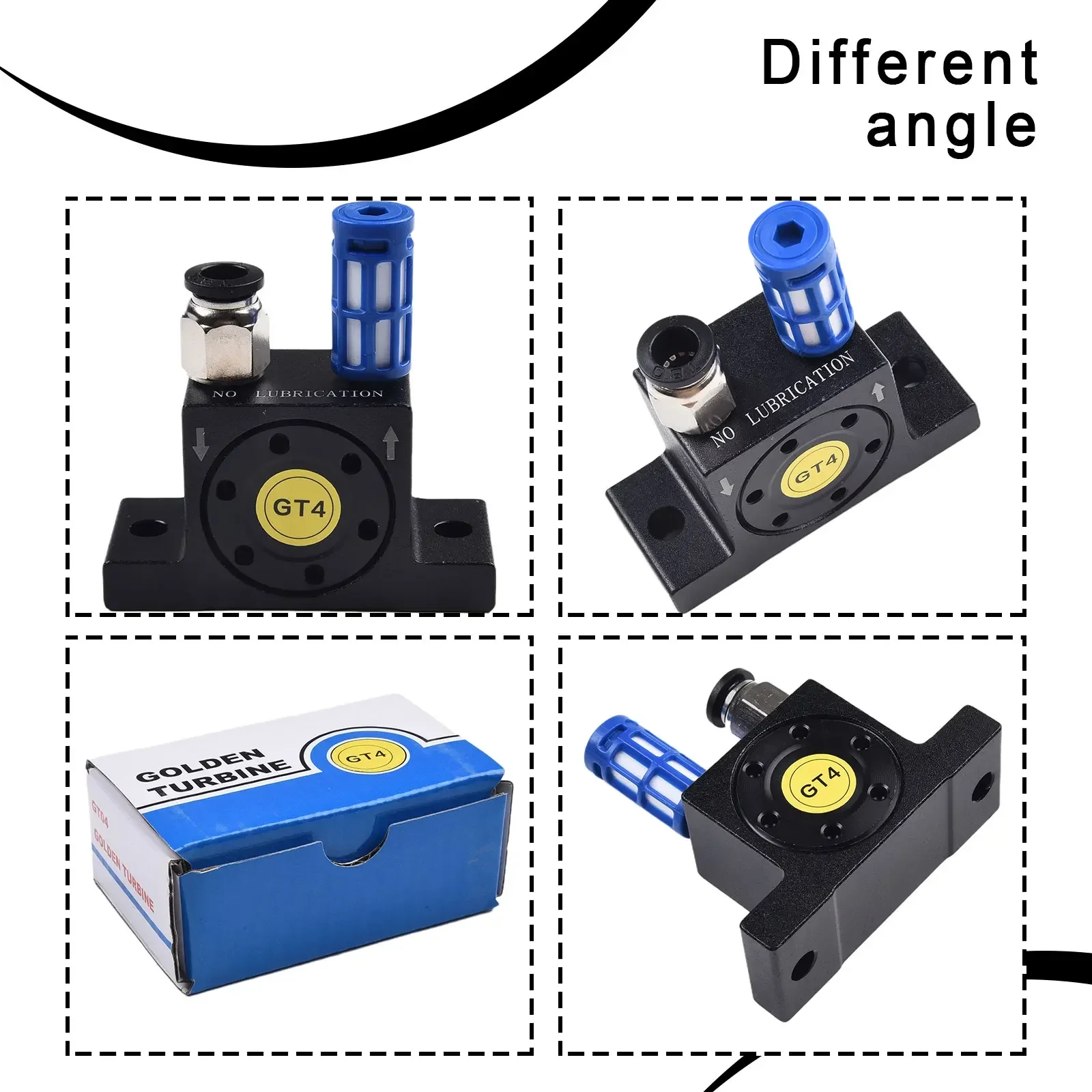 

Инструменты Пневматический разъем вибратора Распределительный привод Корпус Глушитель Давление Специальная смазка Турбина Регулируемая