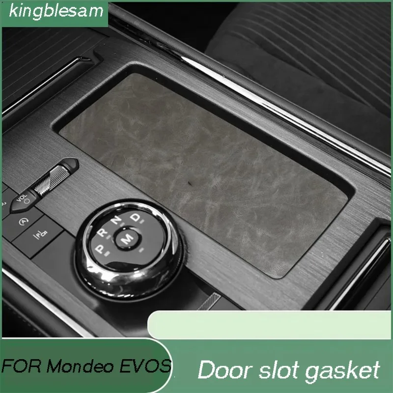 YUNV Leather Door Groove Mat For Ford Mondeo 2022 Cushion Gate Storage Slot Coaster Dust-proof Car InteriorS Sticker Pad Accesso