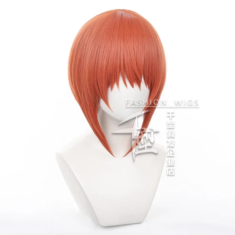 Kagura cosplay anime Gintama wig short orange wigs heat resistant synthetic hair prop for Halloween women