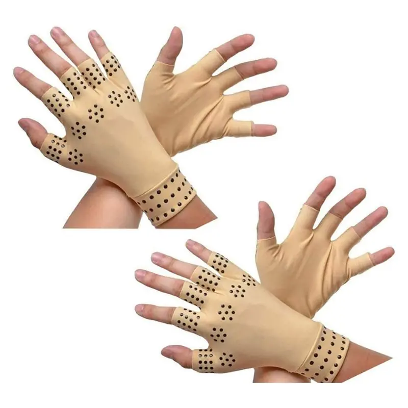 【SPECIAL】Fingerless Compression Gloves 2 Pairs Anti-Arthritis Magnetic Drainage Hand Therapy Joints Pain Relief Heal - view 4