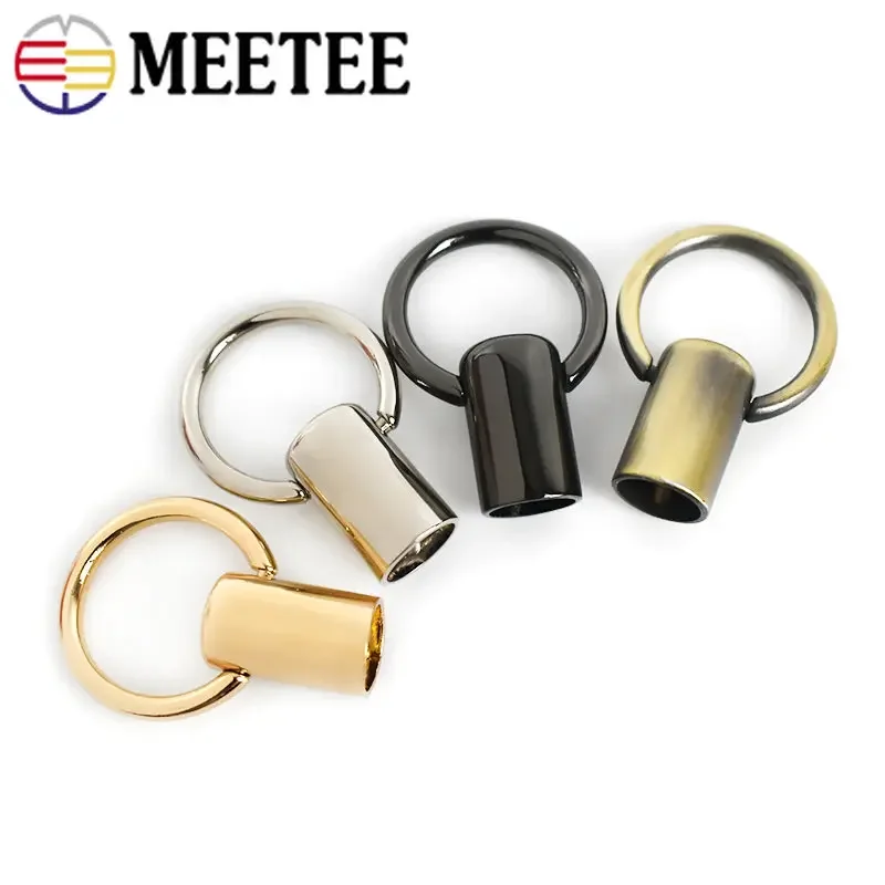 4/10Pcs Meetee Metal O Ring Buckles Screw Swivel Clasp Keychain Rope Handabg Bag Strap Connector Hook DIY Hardware Accessories