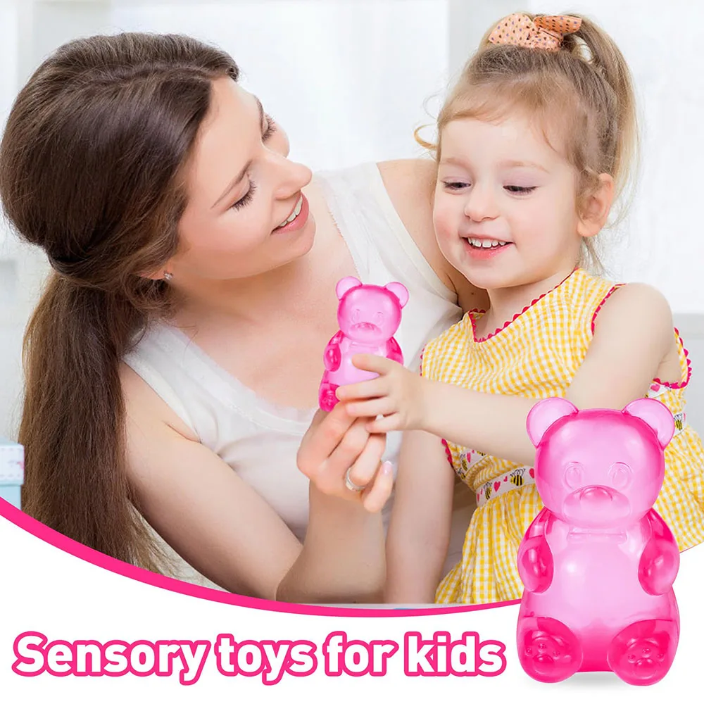Bear Sensory Fidget Toy Cube Stress Relief Anxiety Sensory Toy for Focus ADHD & Calming Party Gifts