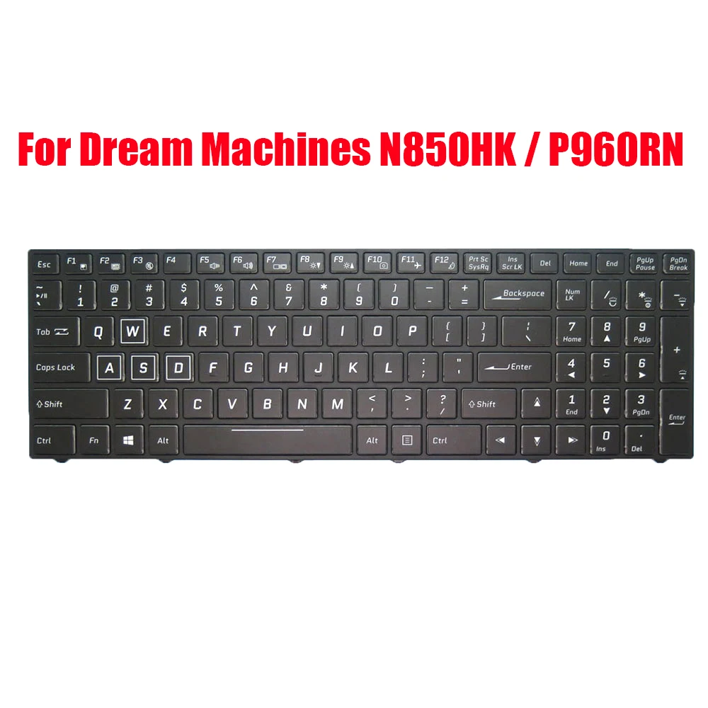 

Laptop Keyboard For Dream Machines G1050Ti G1050Ti-15PL22 N850HK / P960RN English US Black With Backlit New