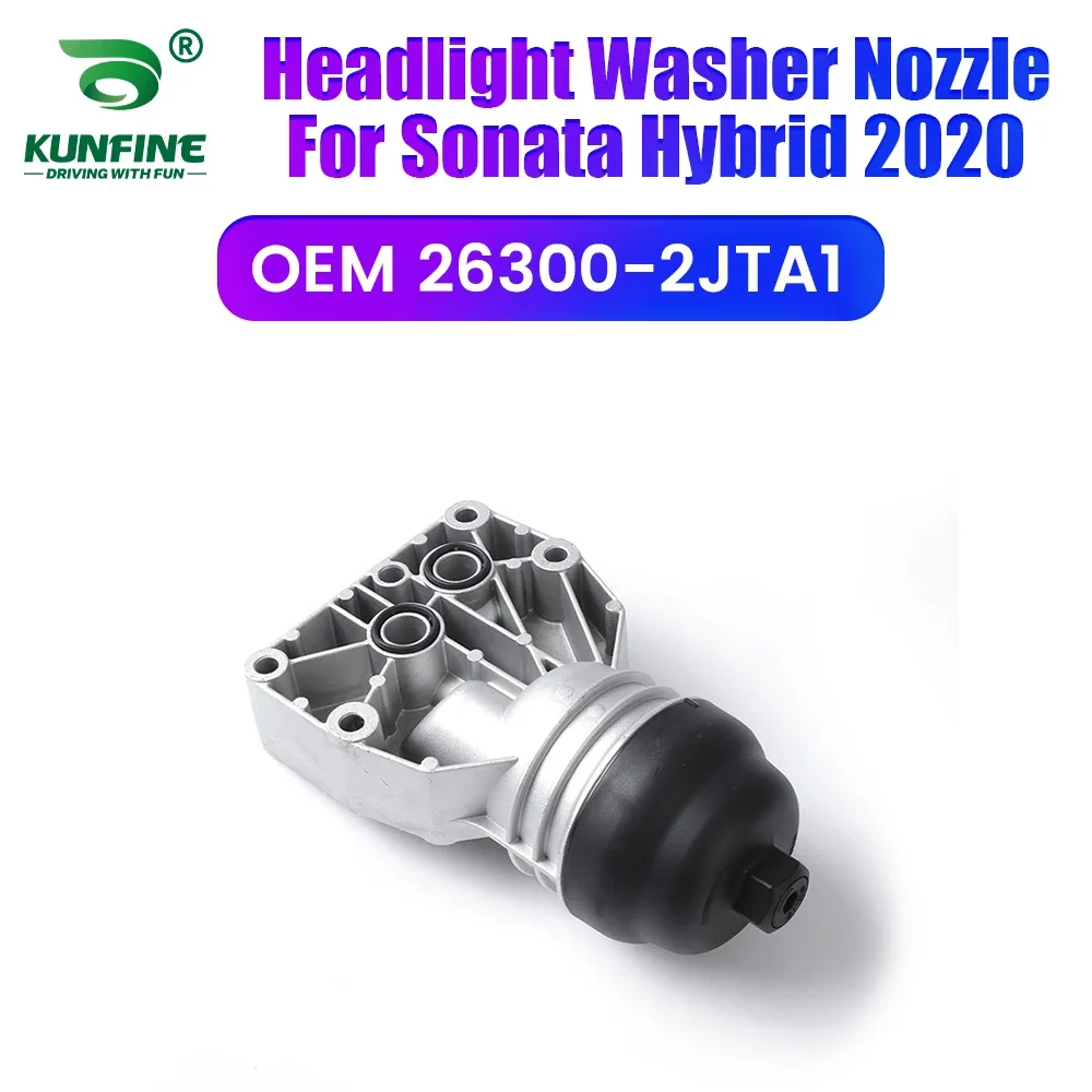 

Car Headlight Front Bumper Washer Spray Nozzle Jet Headlamp Pump Cover aluminum material For Sonata Hybrid 2020 OEM 26300-2JTA1