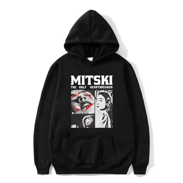 

Mitski The Only Heartbreaker Print Hoodie Men Women Vintage Oversized Pullover Hoodies Male Fashion Casual Fleece Sweatshirt