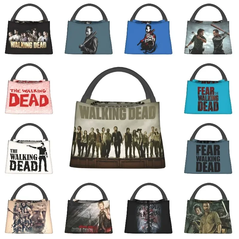 The Walking Dead Insulated Lunch Bags for Women Leakproof Horror Zombie TV Show Cooler Thermal Lunch Box Office Picnic Travel