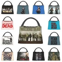 The Walking Dead Insulated Lunch Bags for Women Leakproof Horror Zombie TV Show Cooler Thermal Lunch Box Office Picnic Travel