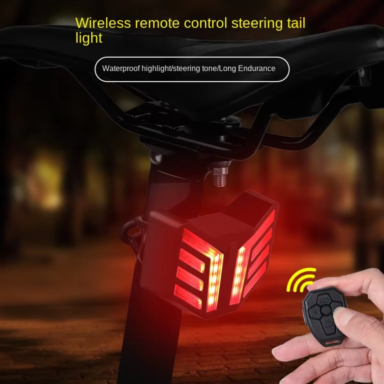 Night Riding Taillight Cycling Fixture USB Charging Steering Taillight Mountain Bike Wireless Remote Control Bicycle Light