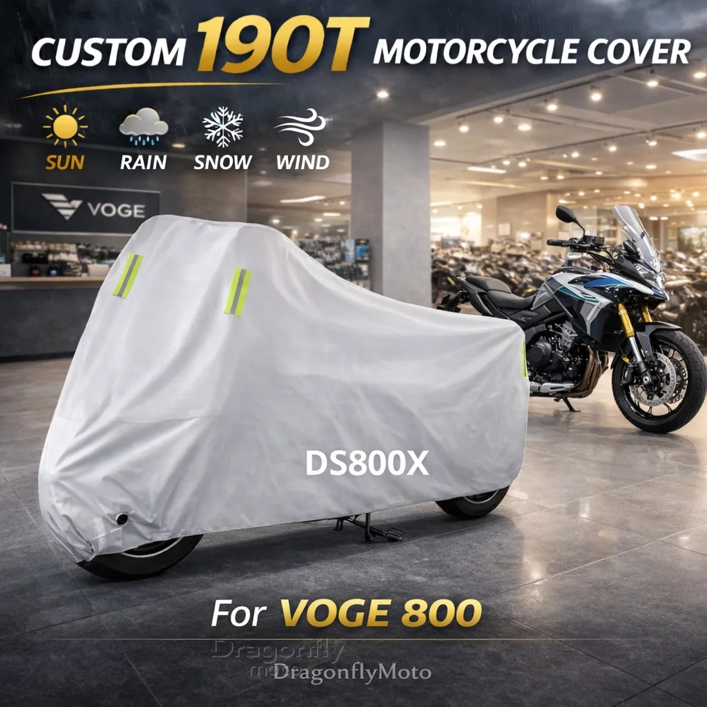 

For VOGE 800 RALLY DSX 800 DSX800 Motorcycle Cover Silver Waterproof UV Rain Dust Sun Outdoor Indoor Protector