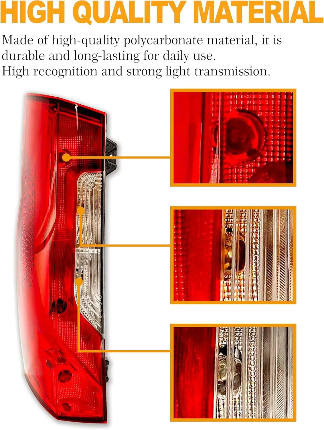 Tail Light Replacement for 2019-2023 Mercedes-Benz Sprinter Van, Halogen Rear Light (Left)