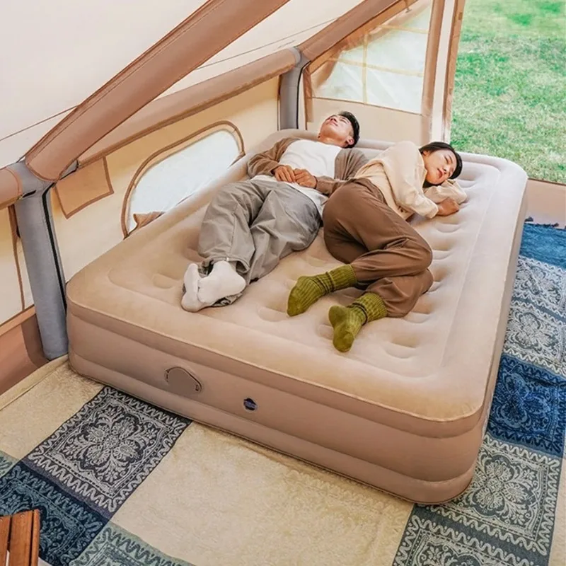 Inflatable Air Bed Outdoor Camping Tent Mattress Heighten Double Air Cushion Lazy Moisture-proof Cushion