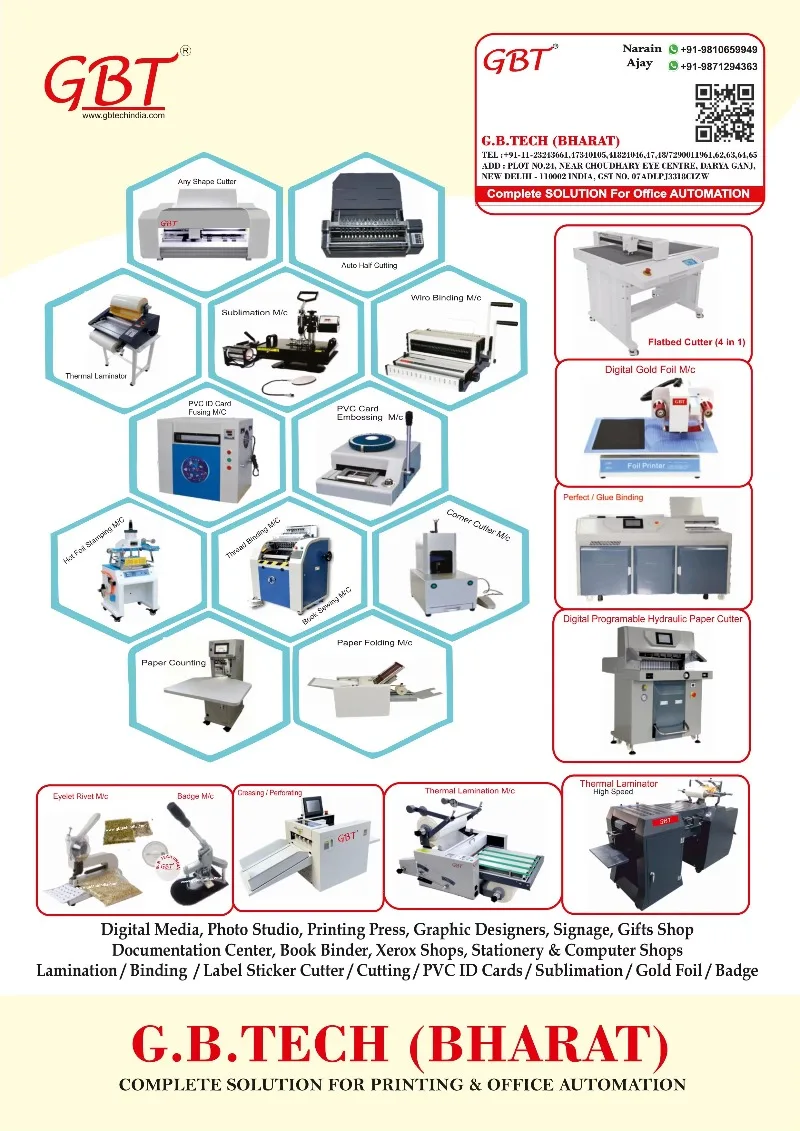 GBT High Automatic 4 Plate A3 Paper Folding Machine 130W Heavy-D uty Motor 30-200 Pcs/min 500 Sheet Capacity 220V 50Hz view 2