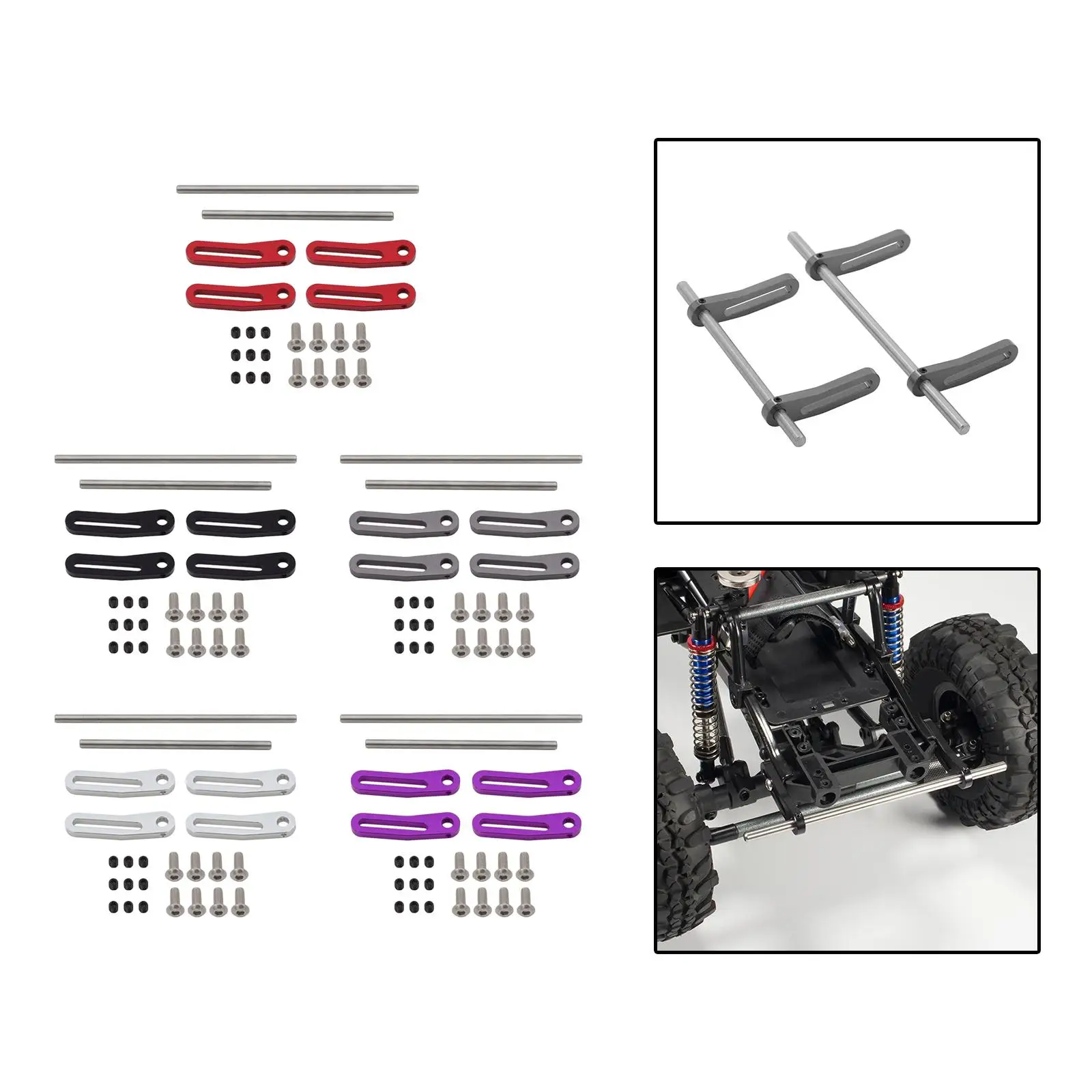 1/10 RC Front Rear Bull Bar Aluminum Alloy Modular RC Bull Bar for 1/10 RC Crawler