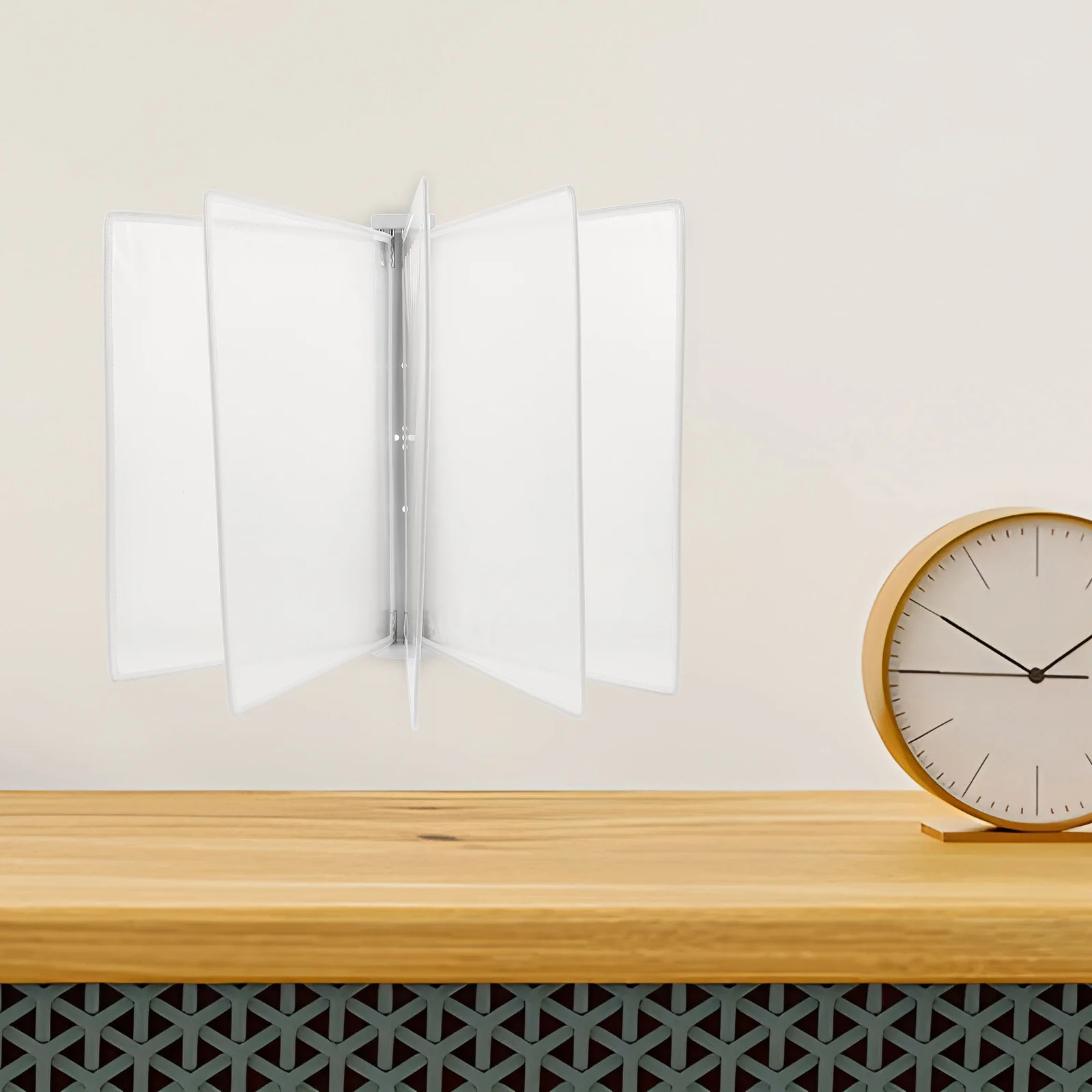 

5-Page Mounted File Holder A4 Document Organizer For Office Wall Storage Rack Iron Pvc Design Space Saving Wall File