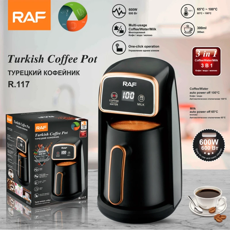 

RAFHigh-temperature resistant coffee pot, visible hot water kettle for brewing coffee