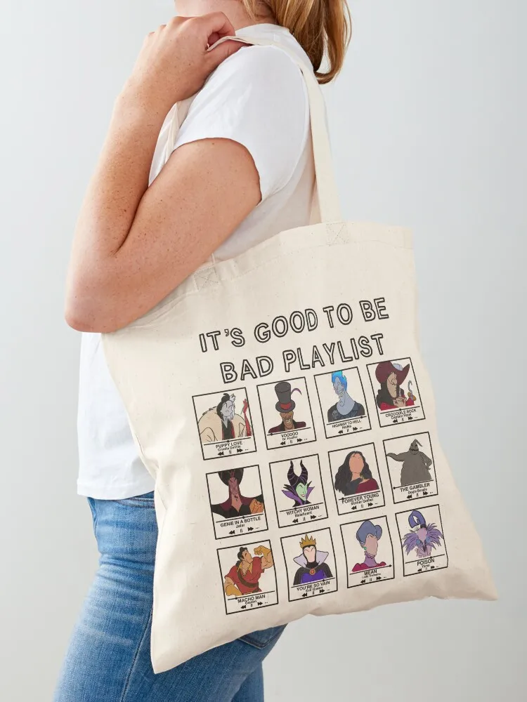 Villains Playlist Tote Bag reusable shopping bags tote bags cloth bags Women's handbag Canvas Tote Bag