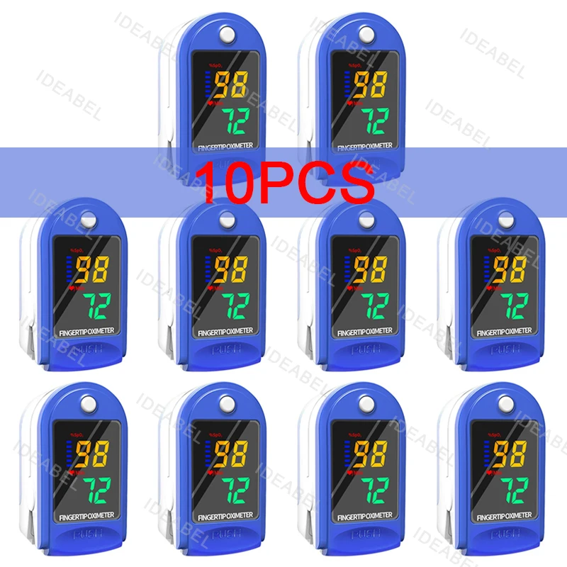 

10P Finger Oximeter Digital Fingertip Pulse Oximeter Blood Oxygen Saturation Meter Finger SPO2 PR Heart Rate Monitor Health Care
