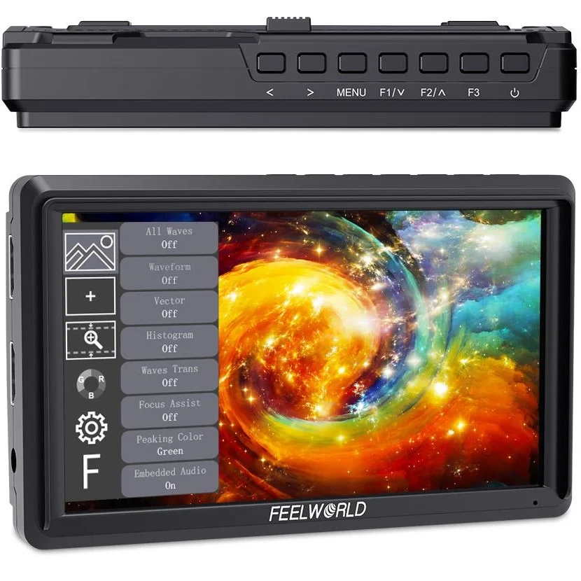 FEELWORLD FW568 V2 5.5 inch 3D LUT DSLR Camera Field Monitor IPS Full HD 1920x1152 for Gimbal&Stabilizer for concert/conference