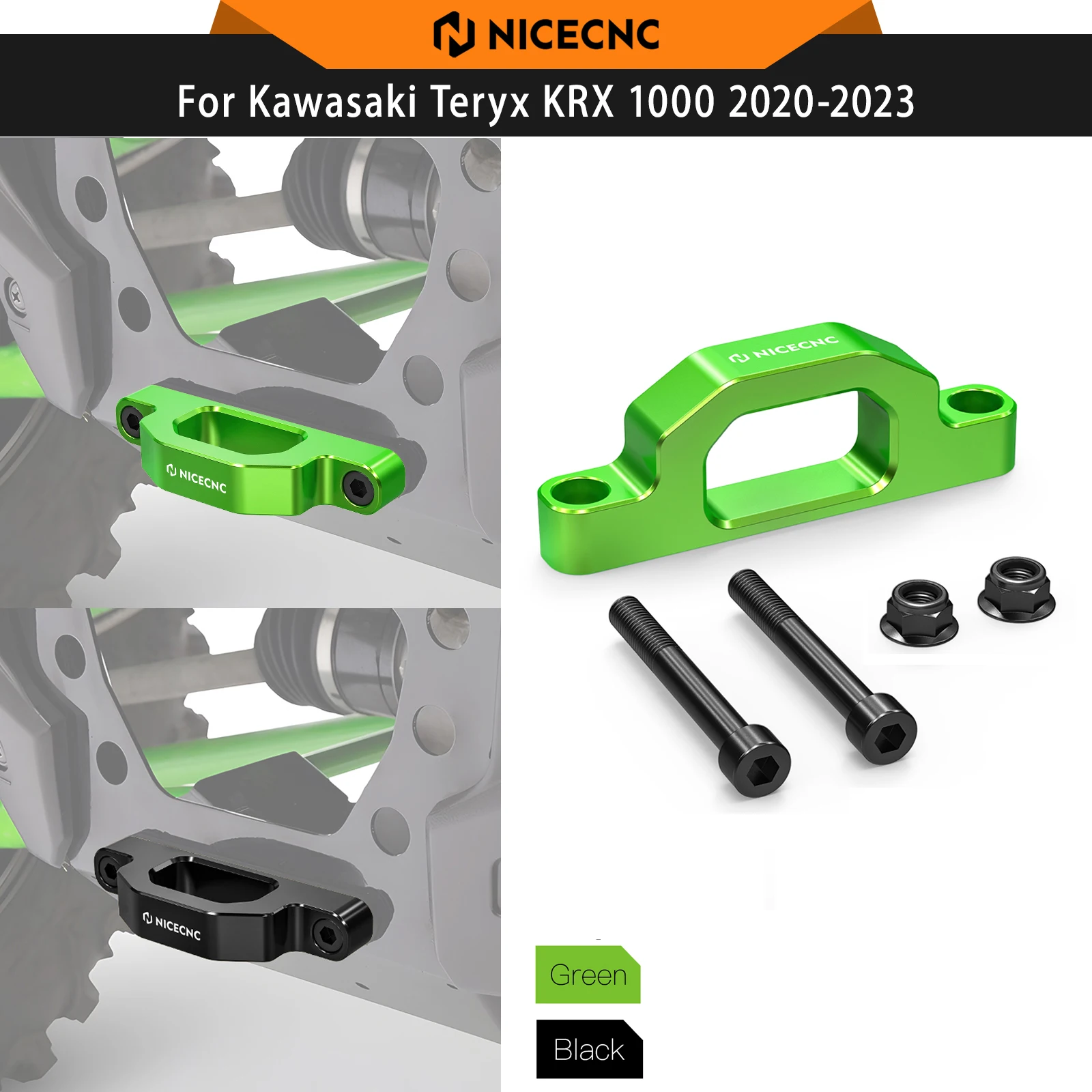 

Для Kawasaki Teryx KRX 1000 KRF1000 eS 2020-2023: Алюминиевый буксировочный крюк NICECNC (замена 99994-1315), аксессуары