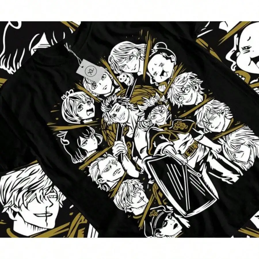 Camiseta Black Clover Asta Yuno, regalos para chicas de anime y manga, camiseta negra de todas las tallas, camiseta informal para hombre Urban Vibes