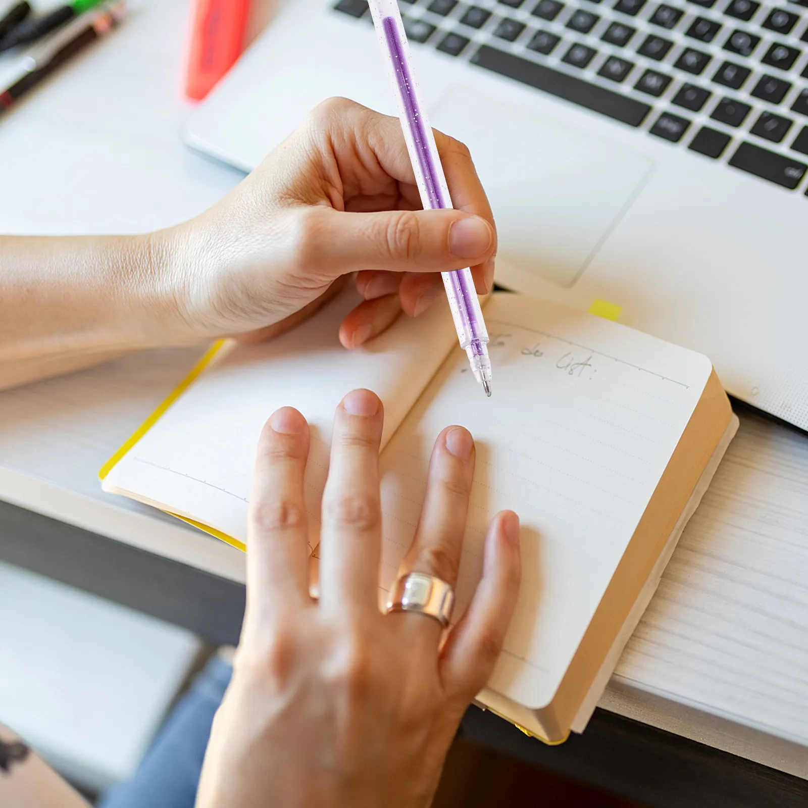 12 Stück Glitzer-Farbmarker, leuchtende Gel-Tintenstifte für Journaling, Schule, Büro, Kunstprojekte, kreatives Schreiben und Lernen
