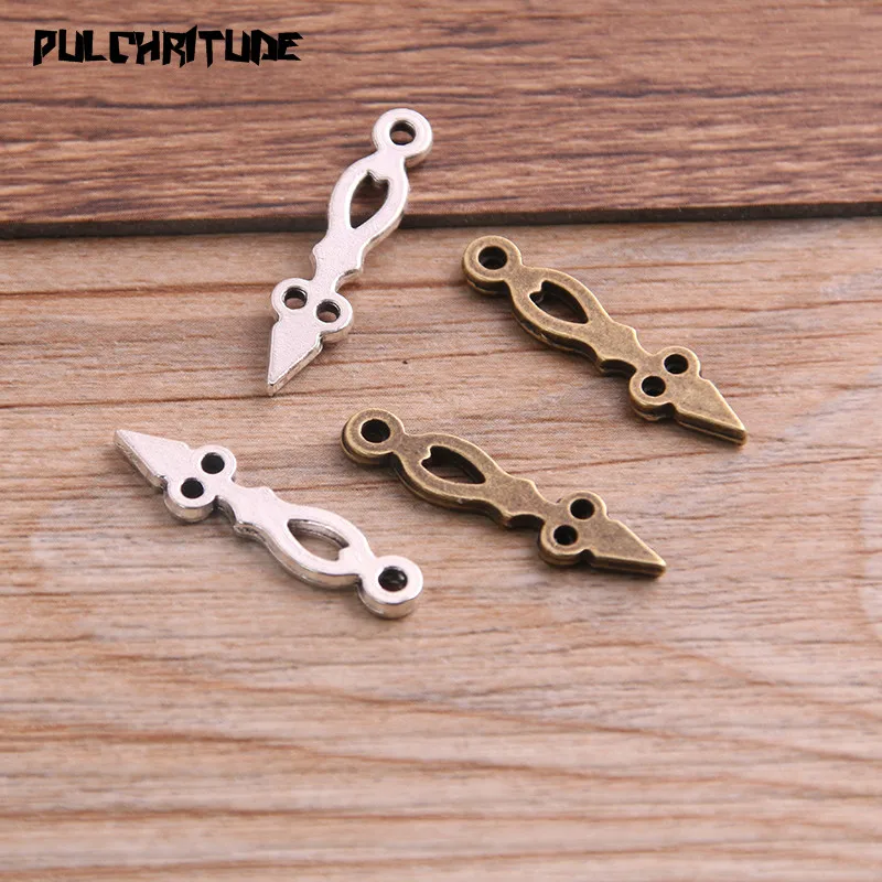 30PCS 6*26mm Two Color Vintage Metal Zinc Alloy Steampunk Pointer Charms Fit Jewelry Pendant Charms Makings