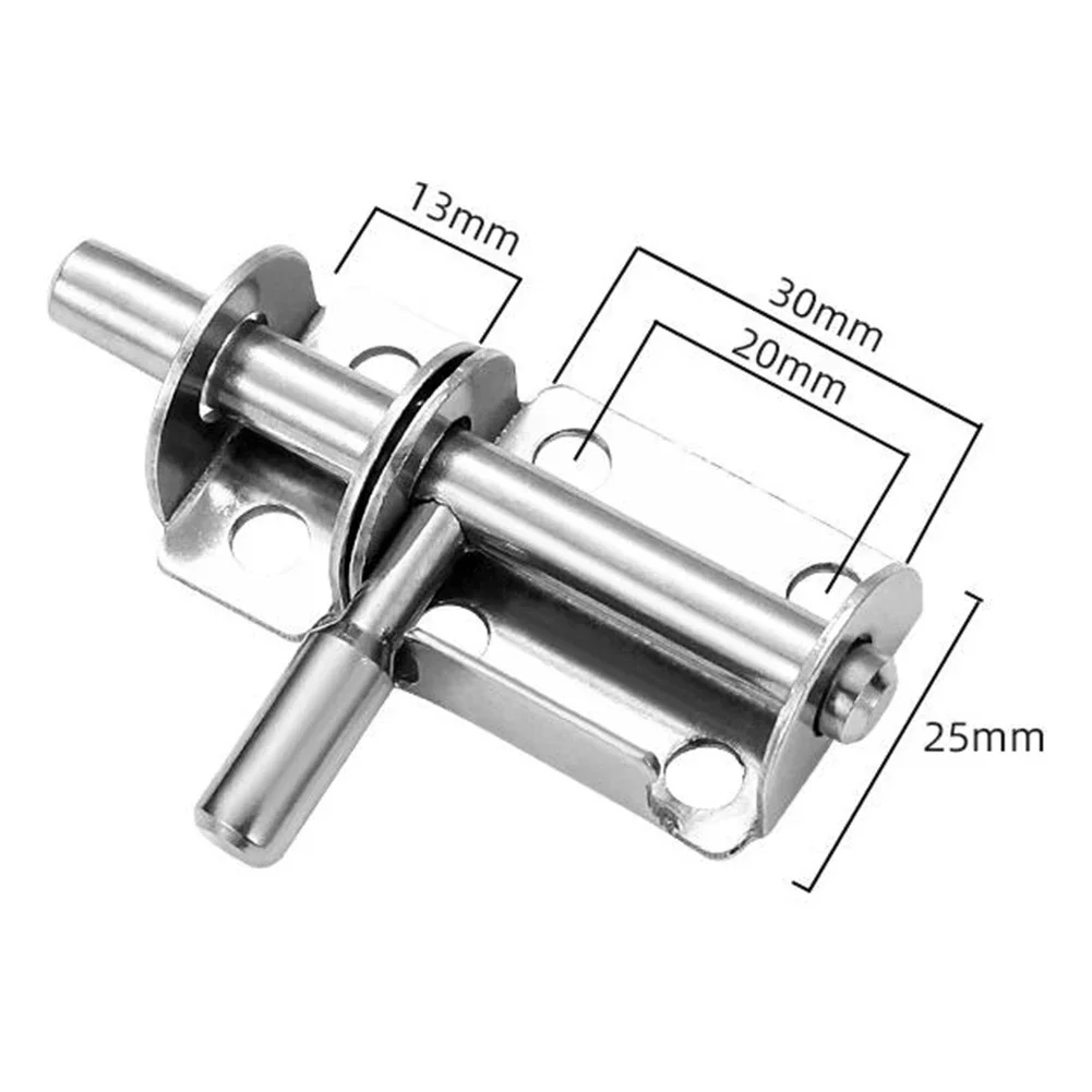 1 Stuks Roestvrijstalen Deurbouten Glijslot Grendel Grendel Veiligheidsslot Deur Vergrendelt Poort Veiligheid Toiletslot Hardware