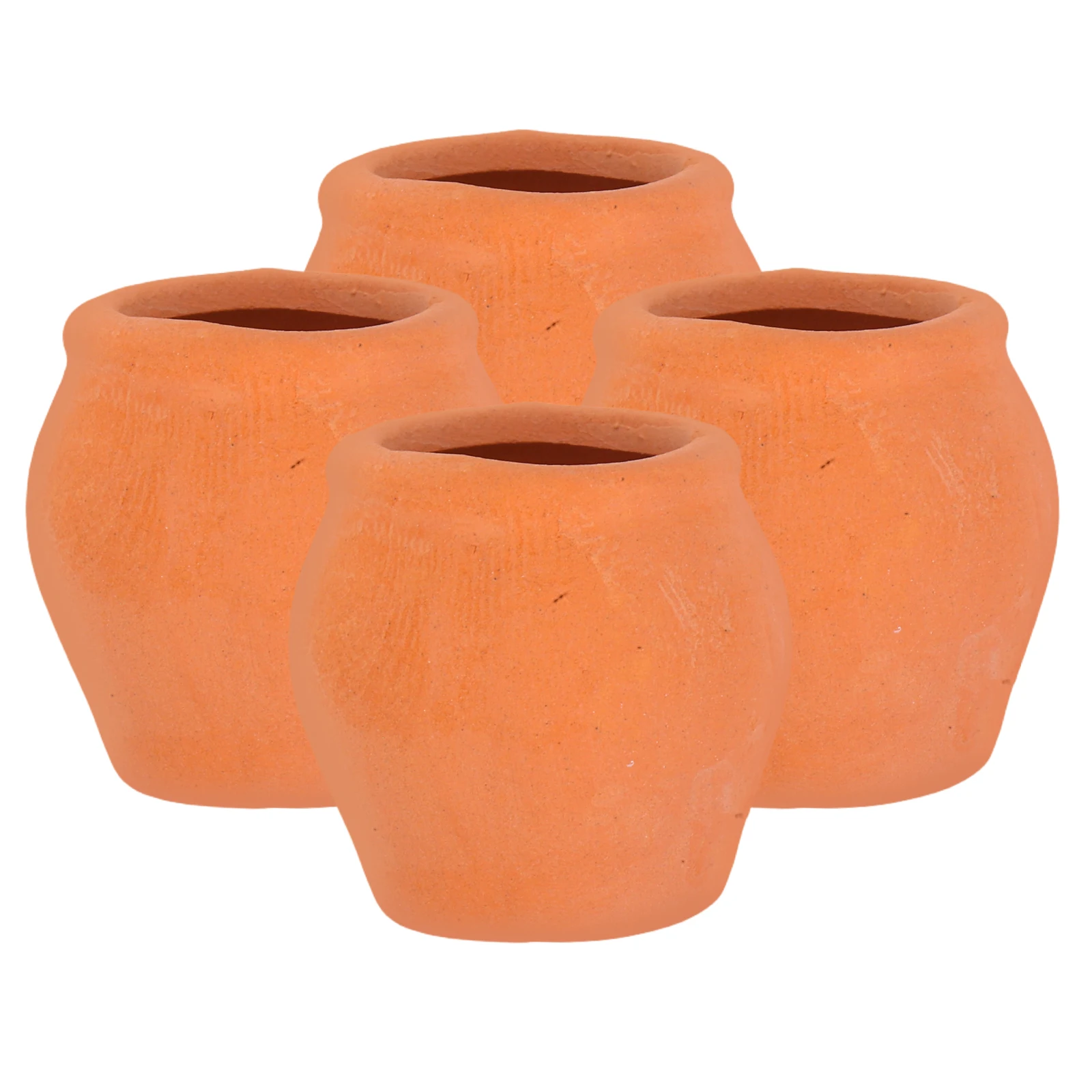 

4Pcs Miniature Succulent Nursery Pots Tiny Pottery Planters Small Decorative Plant Containers Indoor Outdoor Mini Seedling Pots