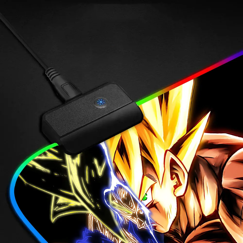 1pc Uper DBZ rubberen mat XXL RGB gaming-muismatten HD zwart gameraccessoires grote LED