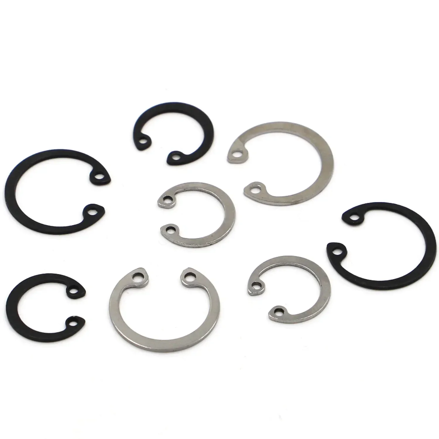 GB893 M8-30 C Type internal Circlip Retaining Rings for Hole Stainless Steel Black Carbon Steel Circlip Snap Rings DIN472