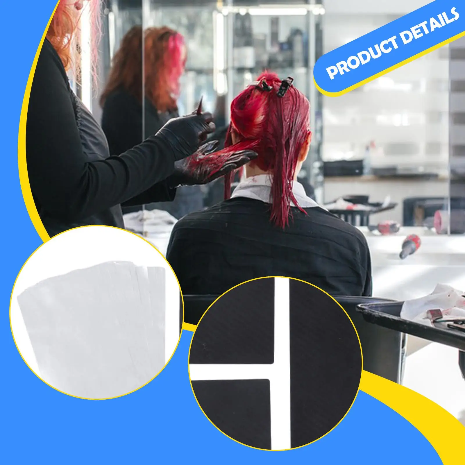 

3x Доски для окрашивания волос с фольгированными вкладышами для парикмахеров