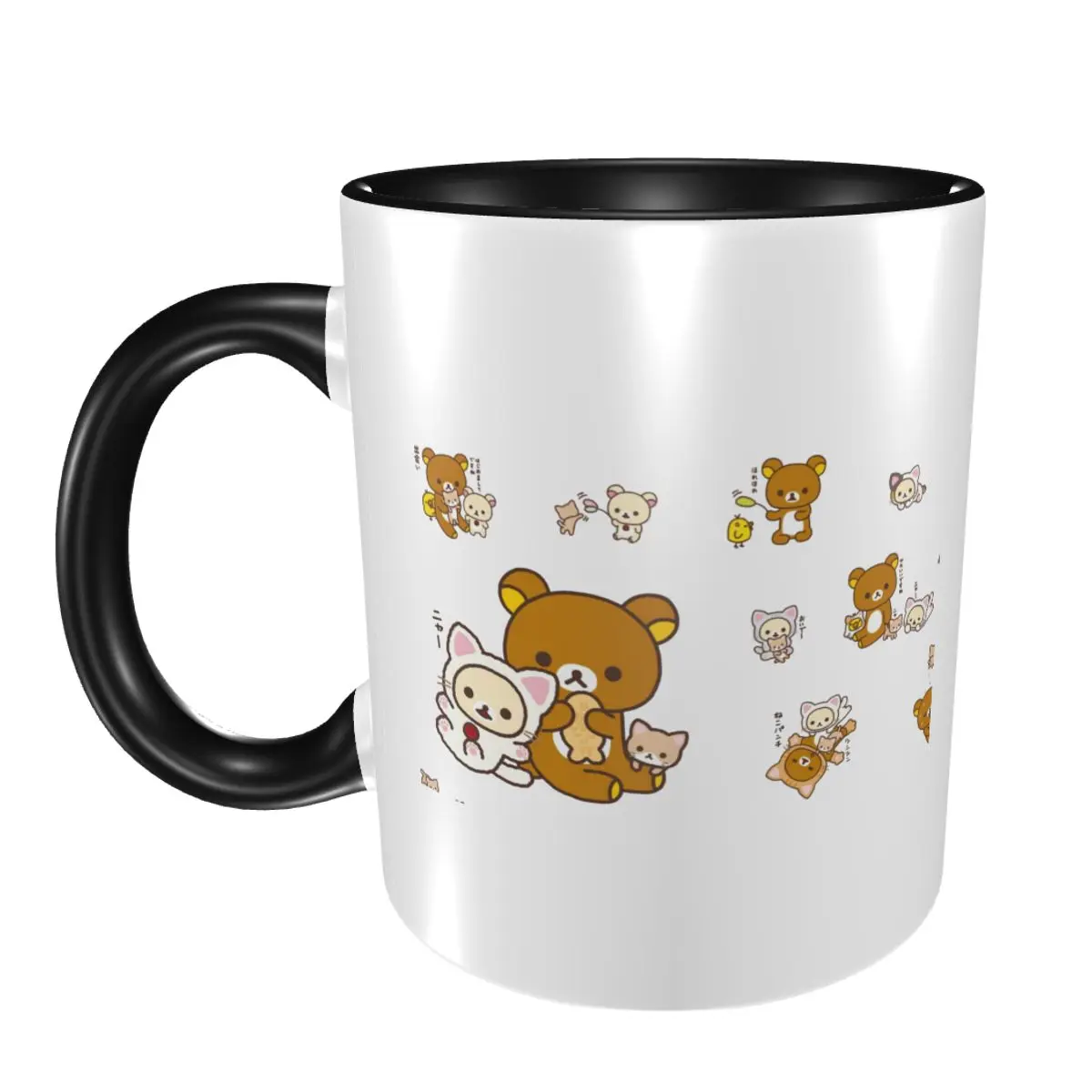 

Rilakkuma Sakura Mug Funny Ceramic Coffee Cups Tea Mugs Milk Cup Drinkware Gifts for Woman Man