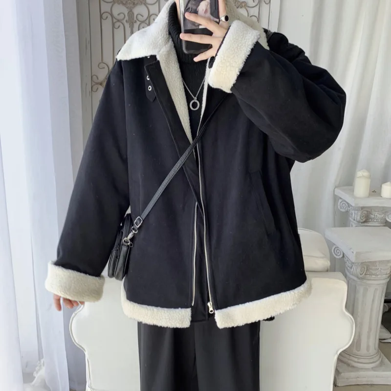 

Winter Thick Lamb Wool Jacket Men Warm Fashion Casual Cotton Coat Men Korean Loose Multicolor Short Coat Mens Jackets Outerwear