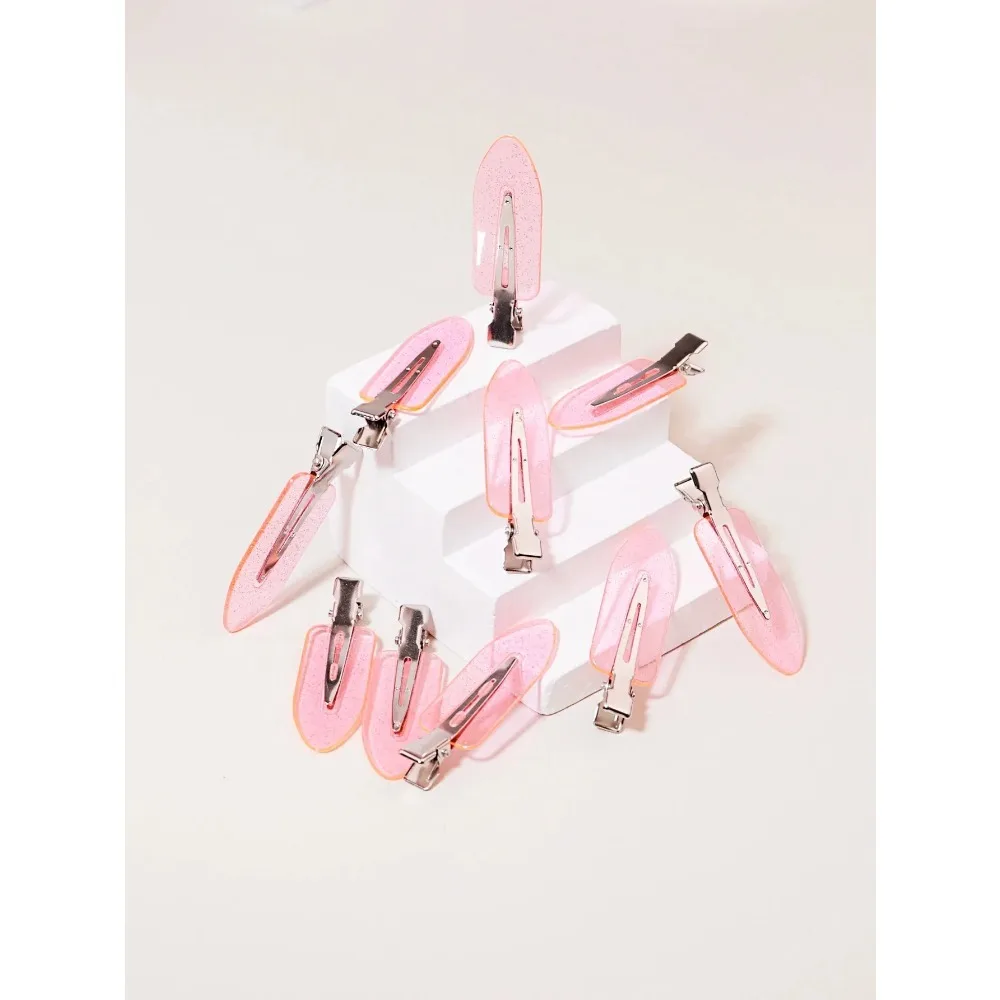 seamless fashion girl transparent hair clips, makeup and facial accessory clips, fashion girl styling hair clips image 6