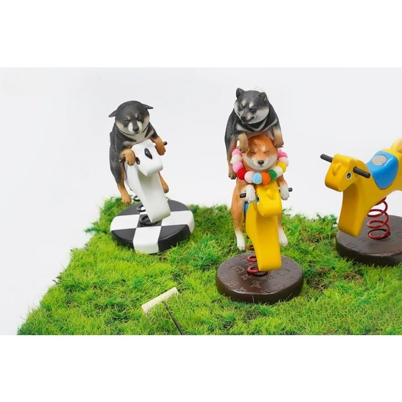 Jxk 1/6 escala cavalo de balanço shibainu animais simulados modelo de cachorro para figuras de brinquedo de 12 polegadas decoração de mesa de carro coletar