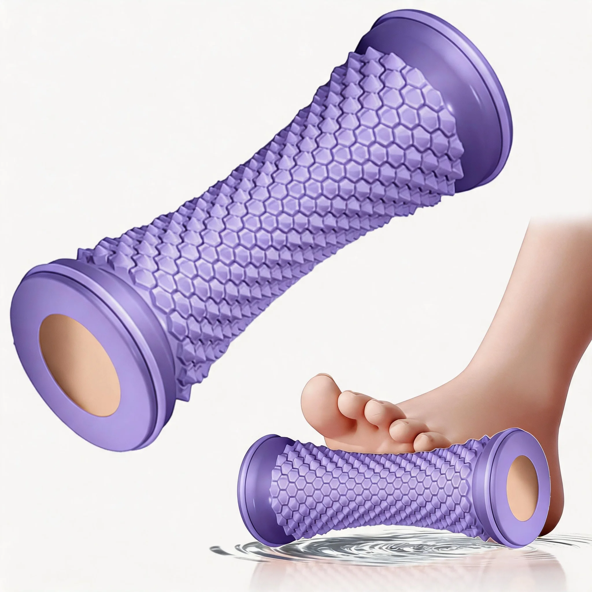 

Portable Durable Trigger Point Plastic Foot Massage Roller Yoga Massage Ball Plantar Fascia Roller Muscle Relaxation Massager