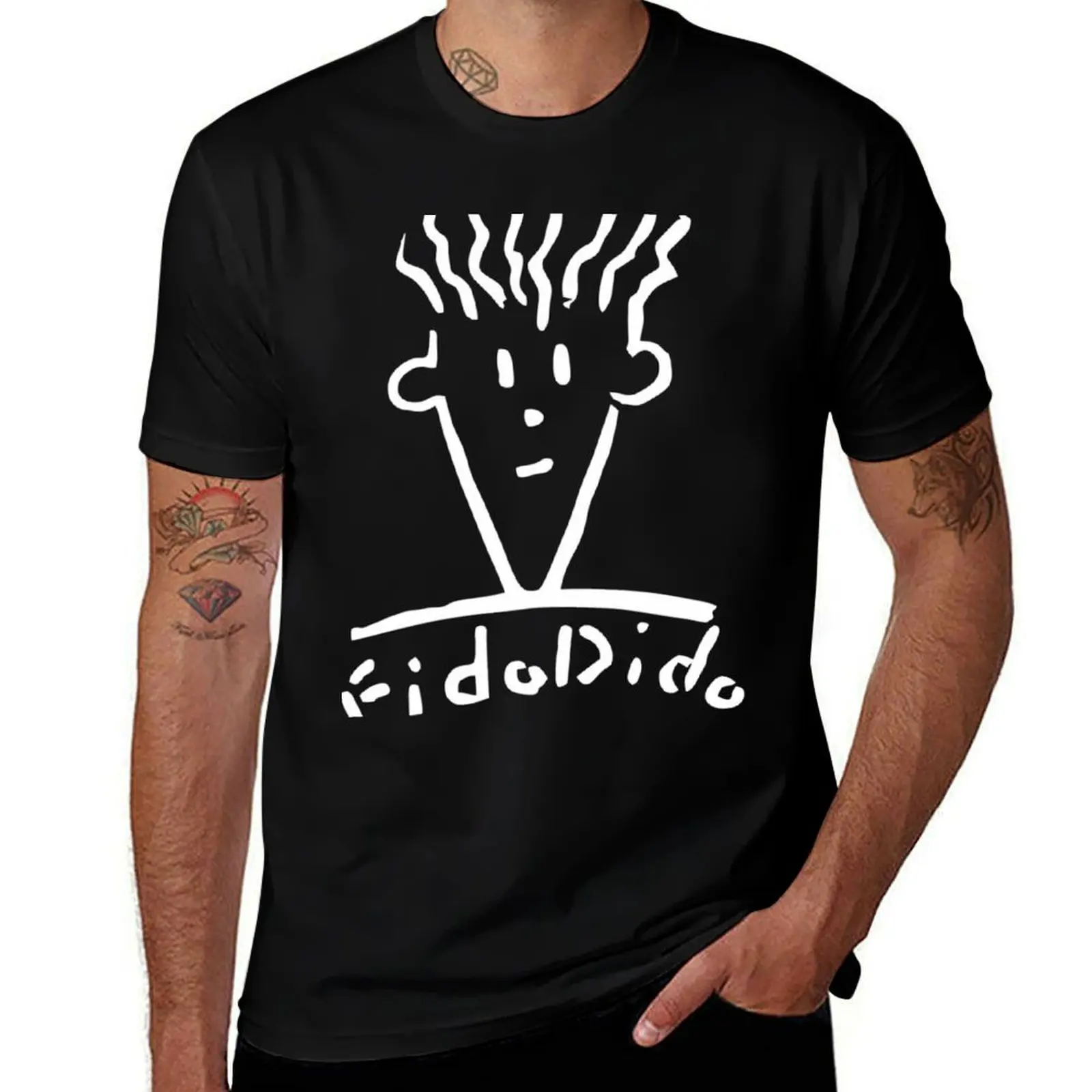 

Fido Dido Face T-Shirt mens graphic t shirts man t shirt summer man t shirt luxury T-shirt