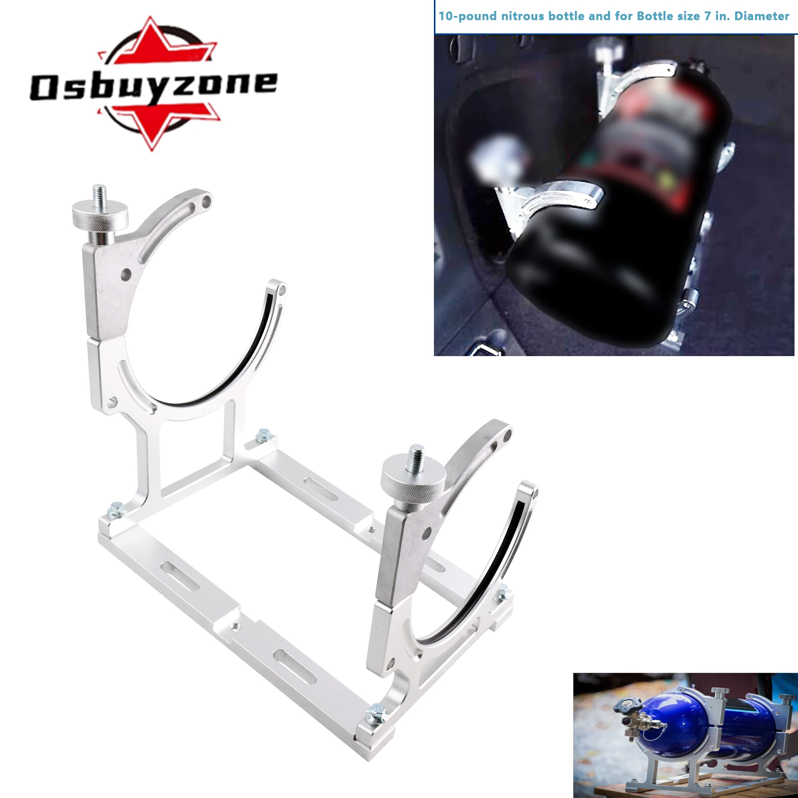 

Soporte para Botella Individual de Óxido Nitroso (NOS) de 7 Pulgadas, Modelo PCE150.1001 para 10-15 Libras, PC10012