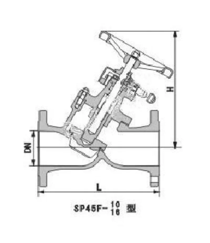 Butterfly Valve, Static Balance Valve SP45 HVAC Digital Locking Balance Valve DN65