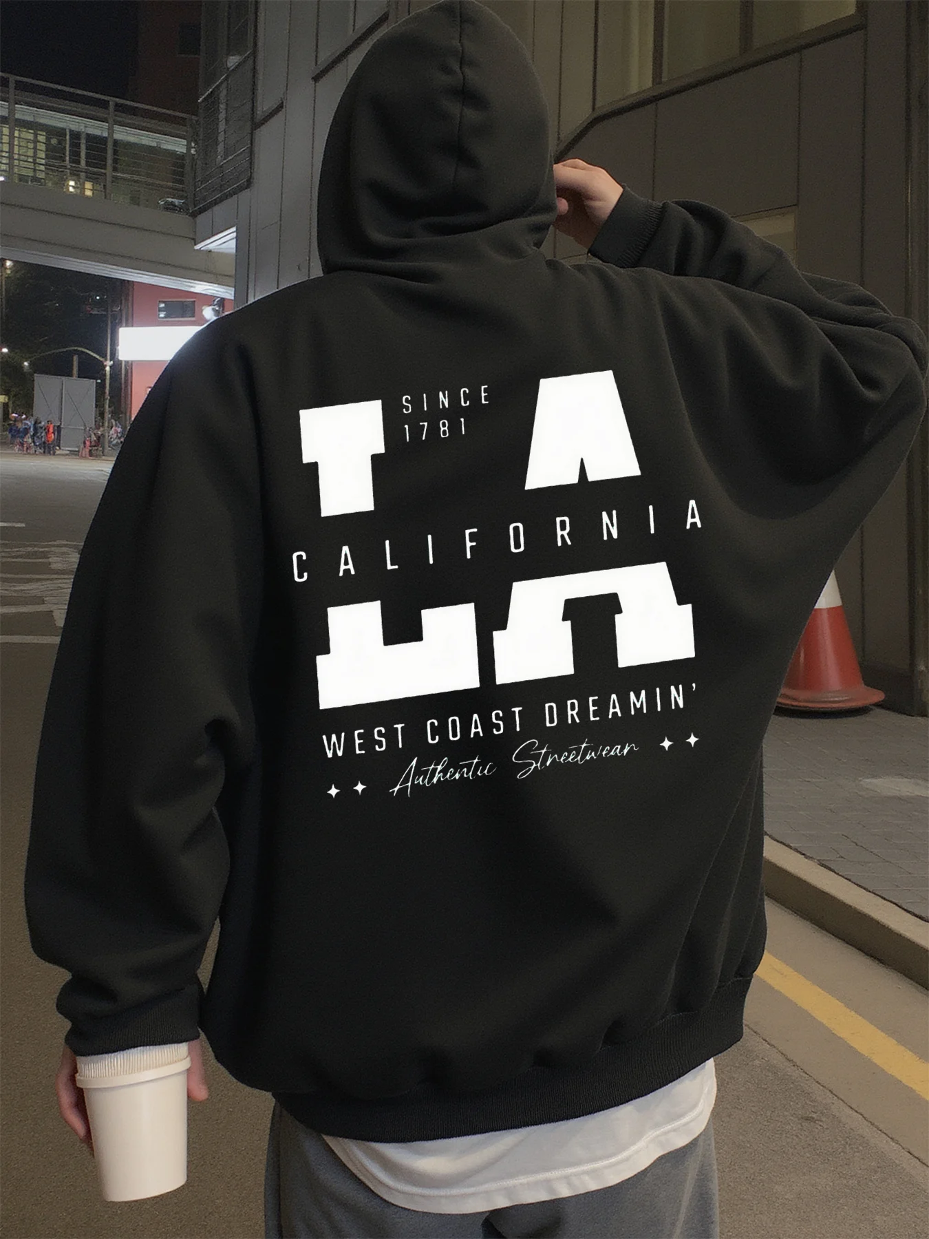 Hoodie for Men, Streetwear, California La Graphic Hoodies for Men, Suitable for Wearing in Spring, Autumn, and Winter