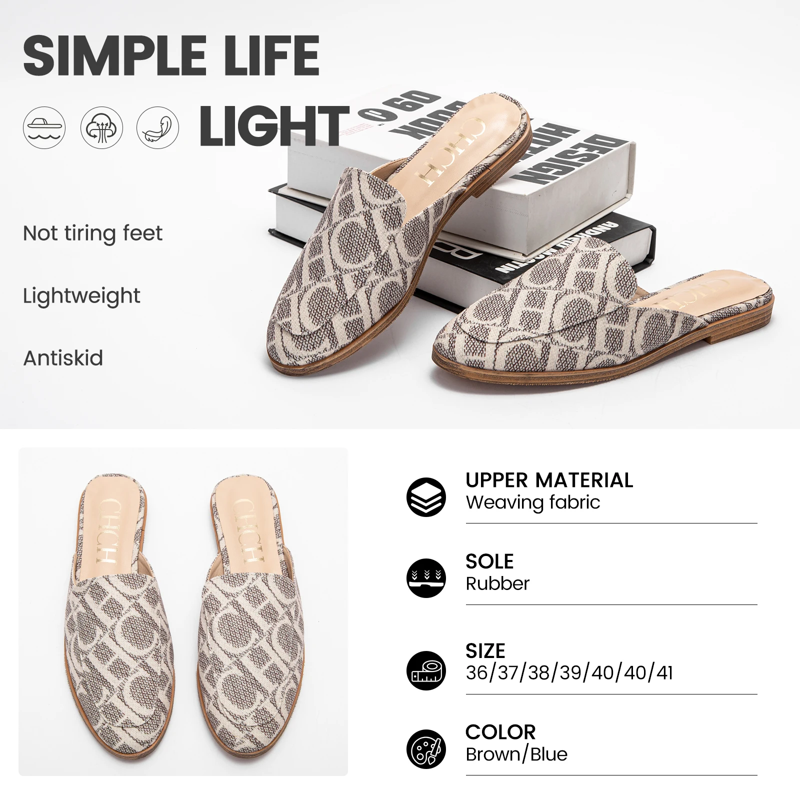 Luxury Summer New 2024 Slippers Women\'s Low Heel ShoesWomen\'s Sandals Non Toe Outdoor Slippers Beach Shoes