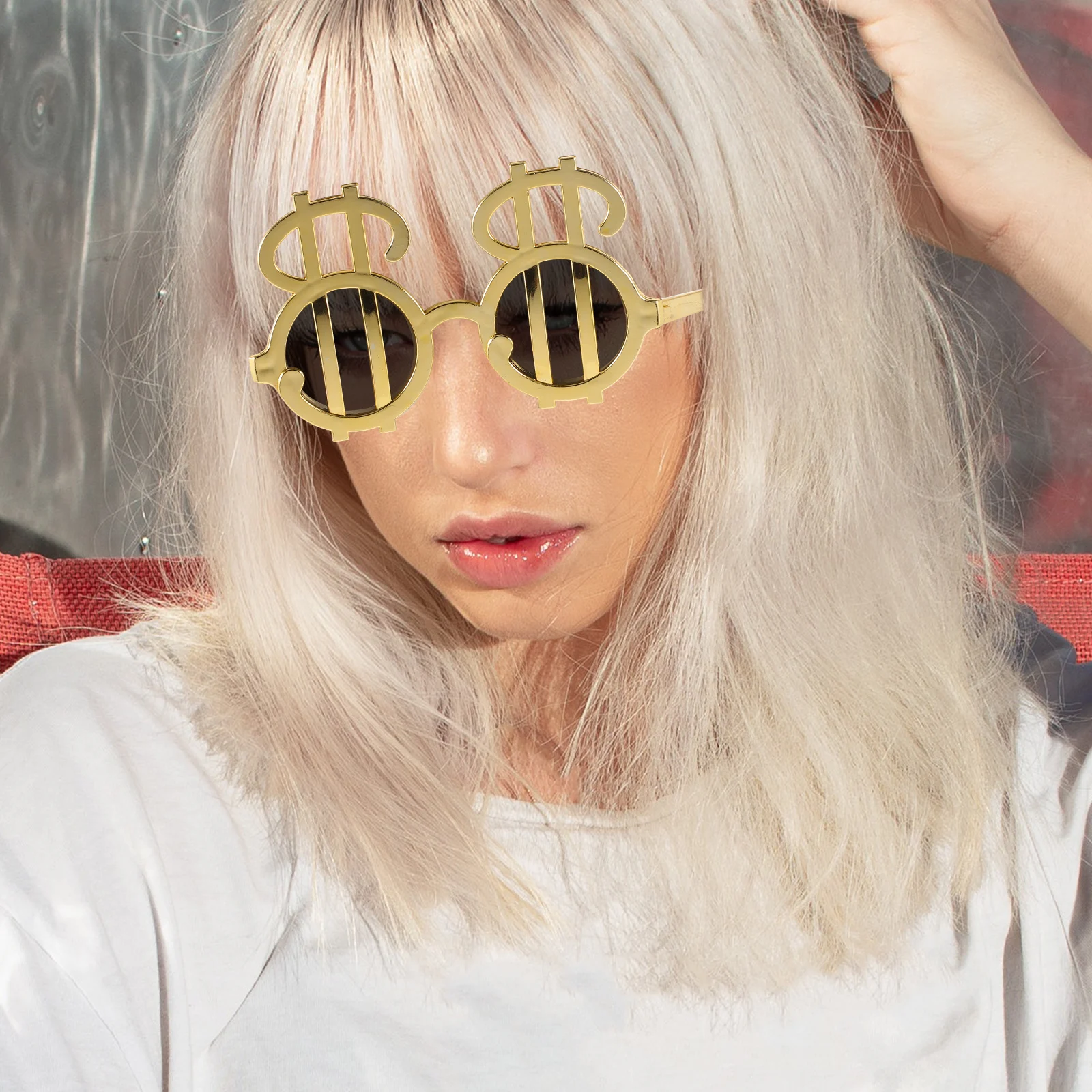 

3 Pcs Dollar Shaped Glasses Funny Spectacles for Festival Carnival Eyeglasses Lightweight Durable Stage Show Costume Party