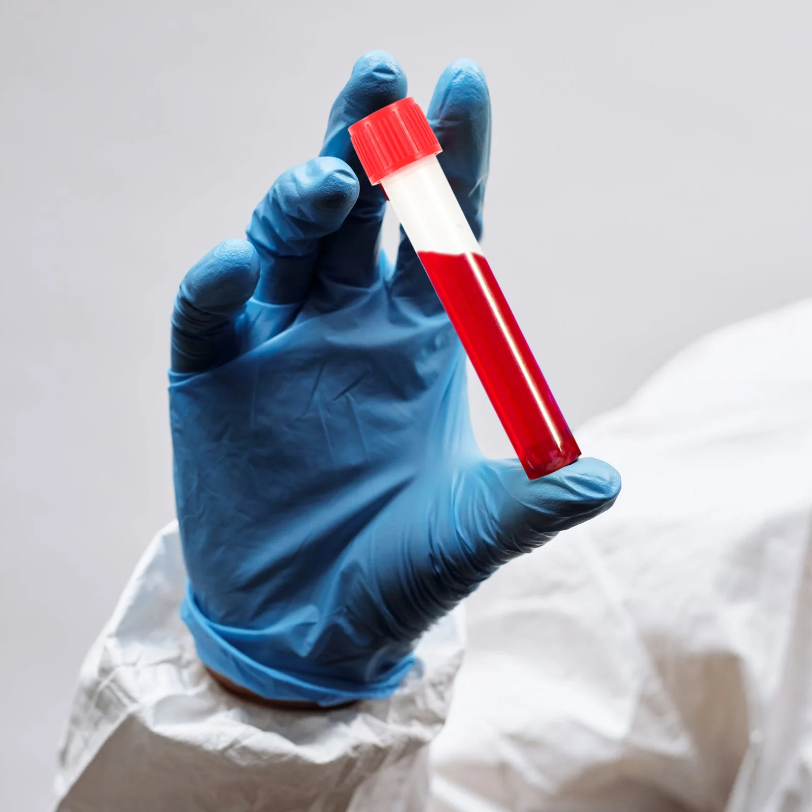 Testing Tube Nasal Swabs Container Sampling Blood with Cover Plastic Sample Storage