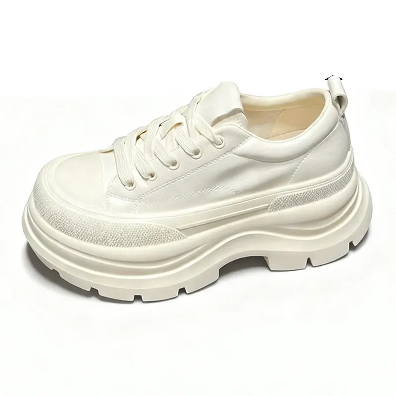Women Multi Layer Platform Sneakers Lace Up Round Toe Casual Skate Shoes Streetwear Walking Trainer Footwear Casual Sports Shoes - view 5