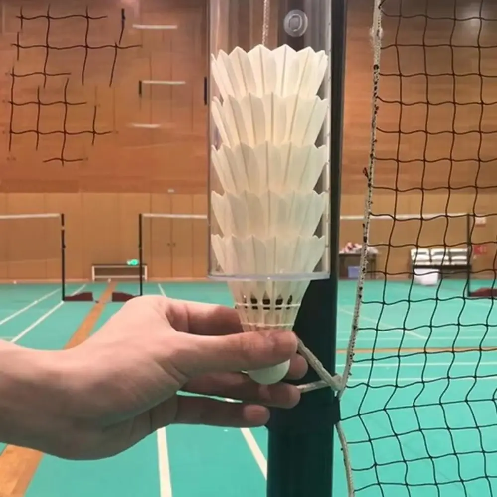 Magnetic Shuttlecocks Storage Tube Transparent Shoulder Strap Badminton Cylinder Barrel Durable Badminton Balls Holder