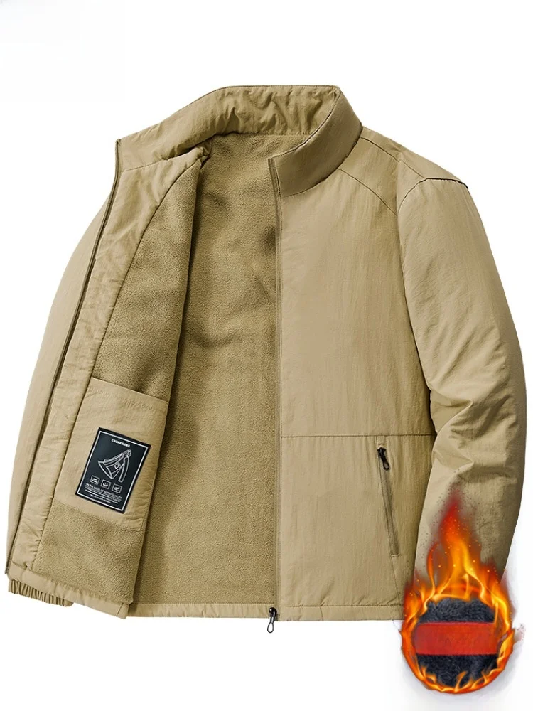 

Paul Men's 2024 New Autumn Winter Jaet Thiened Fce Stand Collar Retro Warm Color High Quali Men's Faion Urba...